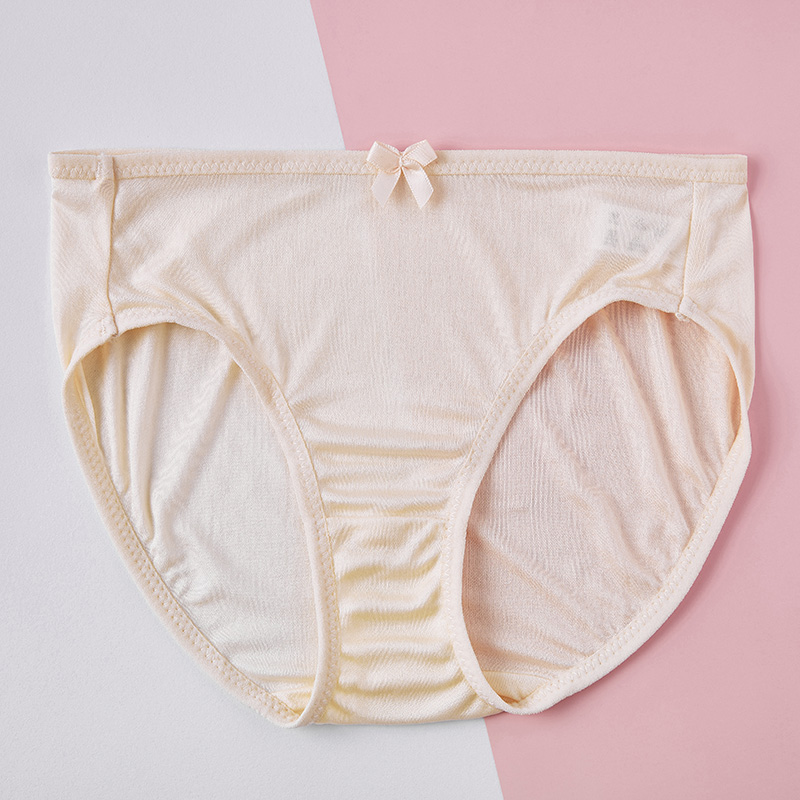 Baby Silk Panties For Girls Beige Silk Panties