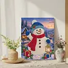 (30x40cm)DIY Pearl Painting Framed Snowman Handmade Pearl Material Art Kit Living Room Decor