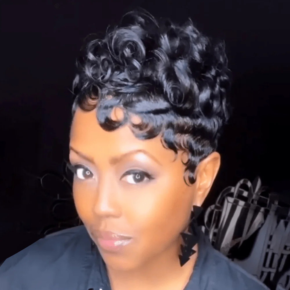 Sexy Finger Wave Lace Short Wig