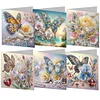 6pcs DIY Butterfly Diamond Art Greeting Cards 5D Rhinestone Arts Birthday Card