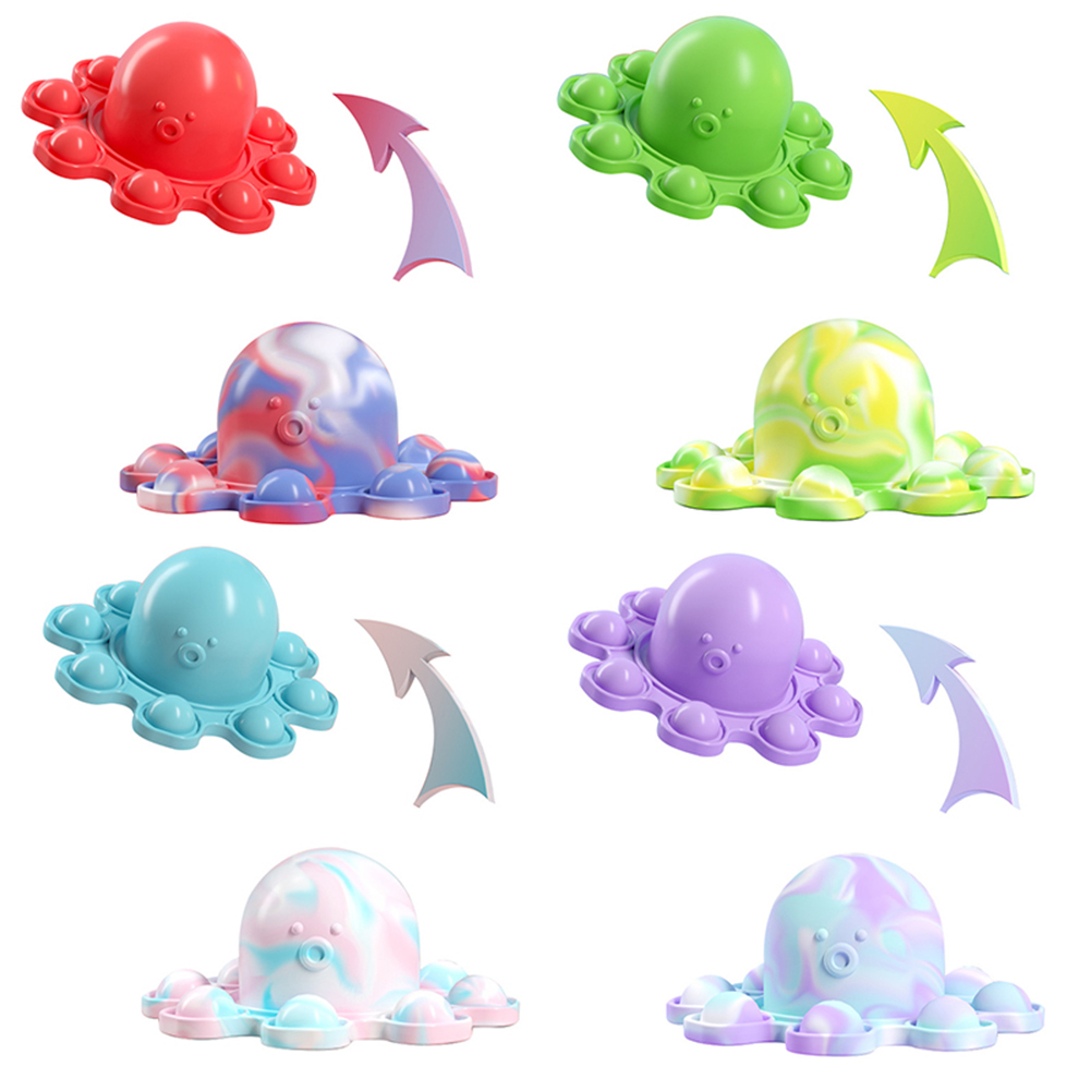 

Double Sided Tie Dye Octopus Push Bubble Sensory Autism Reliver Stress Toy, 501 Original