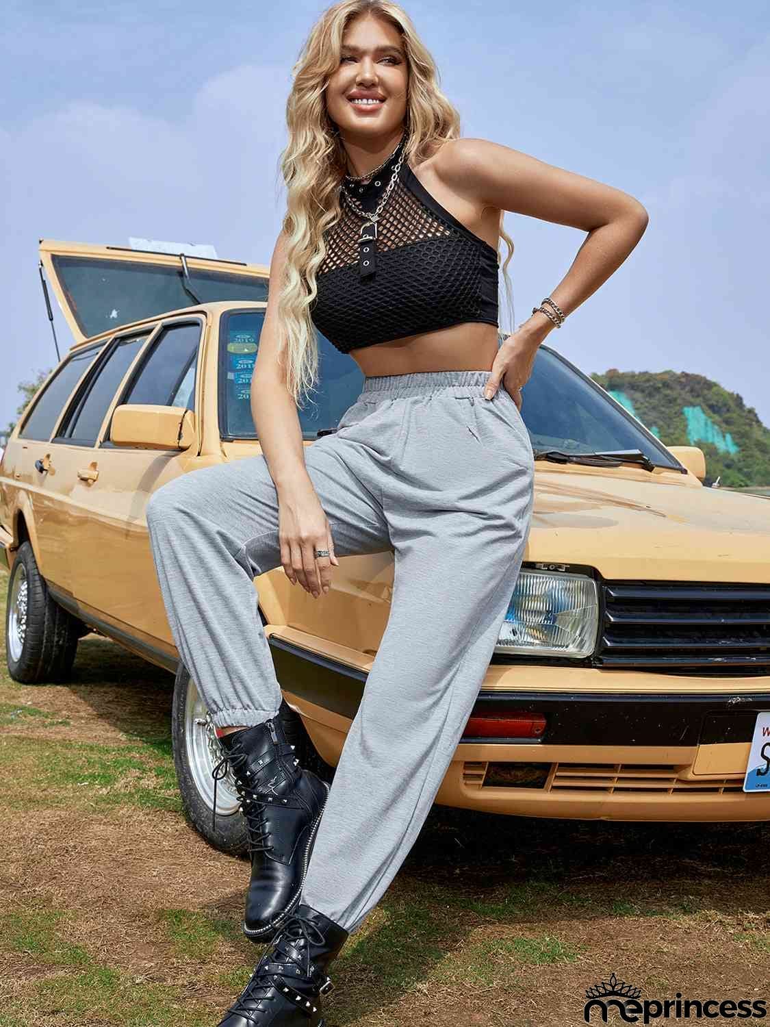 Elastic Waist Sweatpants