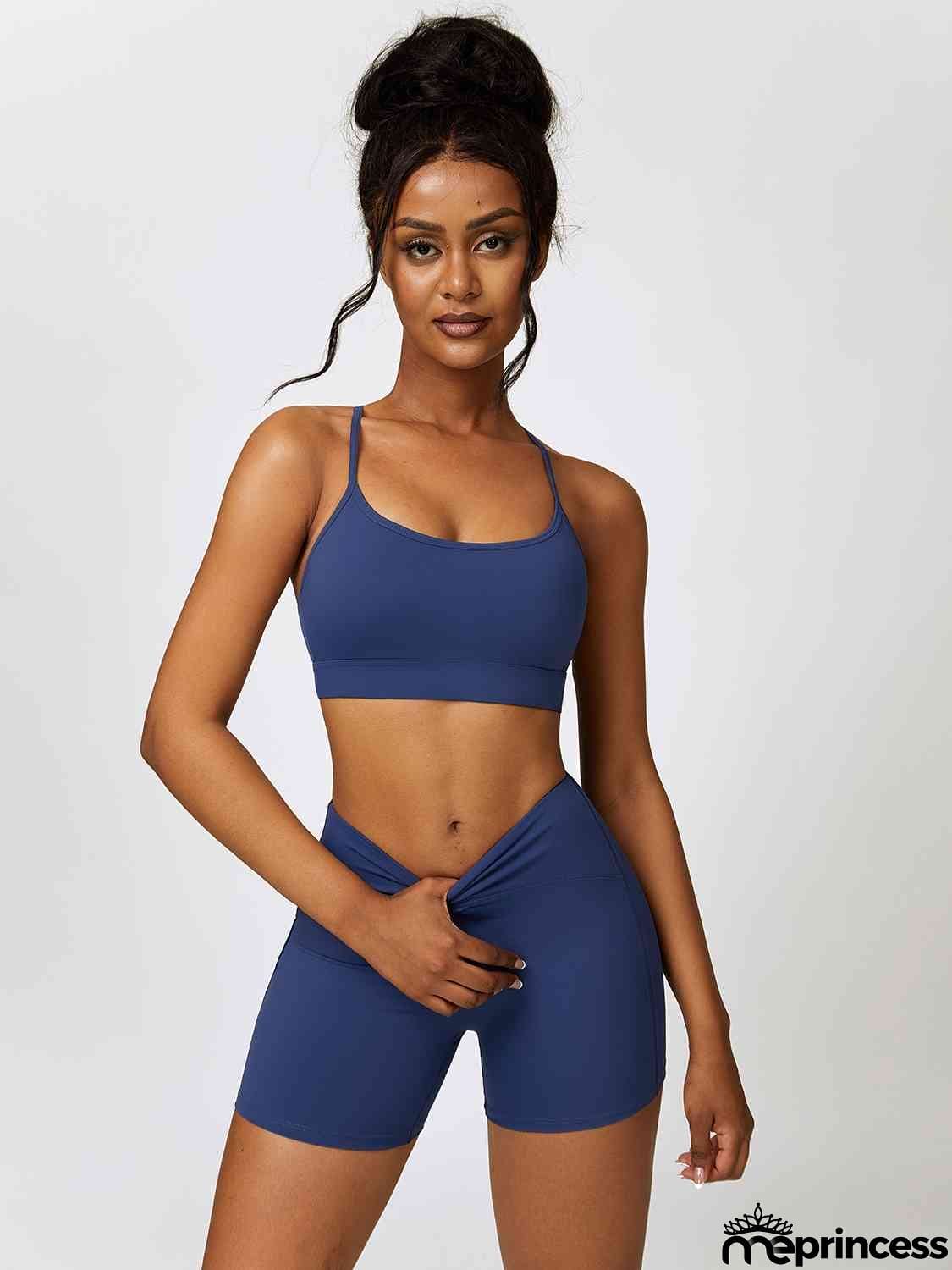 Sport Bra and Wide Waistband Shorts Set