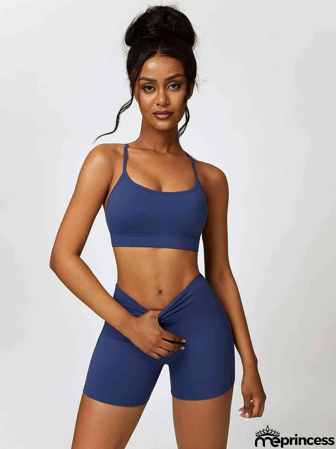 Sport Bra and Wide Waistband Shorts Set