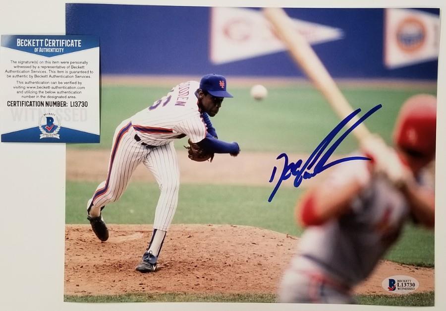 DOC GOODEN Signed 8x10 Mets Photo Poster painting Autograph ~ Beckett BAS COA ITP