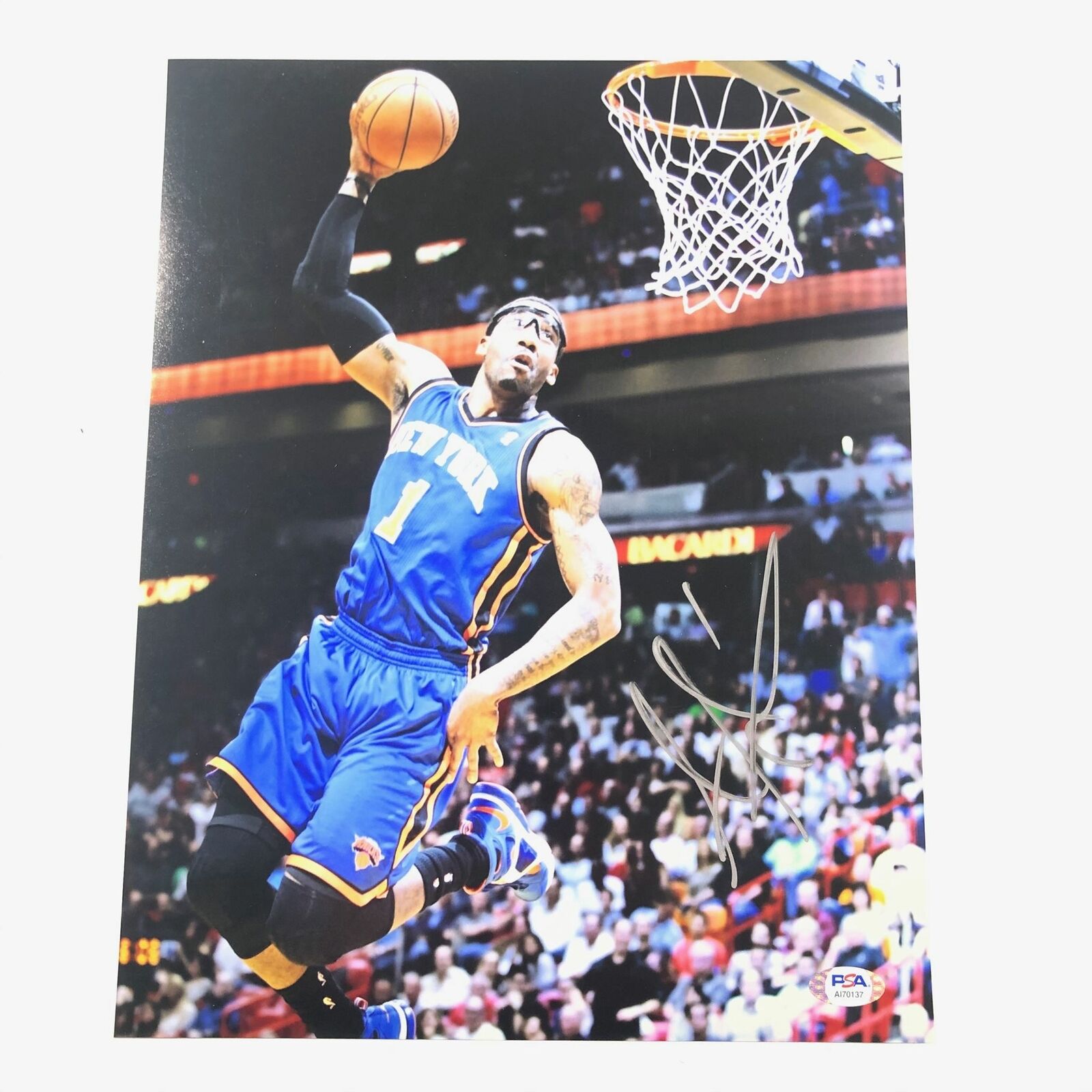 Amare Stoudemire Signed 11x14 Photo Poster painting PSA/DNA New York Knicks Autographed