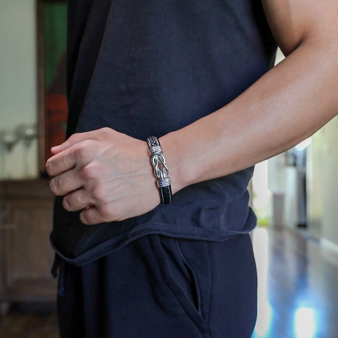 Son's Infinity Bracelet Gift Set w/ Engraved Name