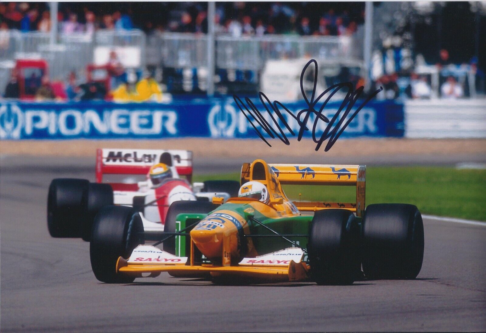 Martin BRUNDLE 12x8 SIGNED Photo Poster painting F1 Genuine Autograph Ford Grand Prix AFTAL COA