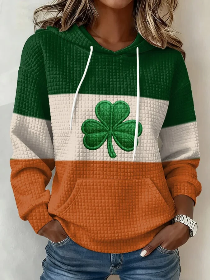 Women'S Casual St. Patrick'S Day Printed Hoodie 