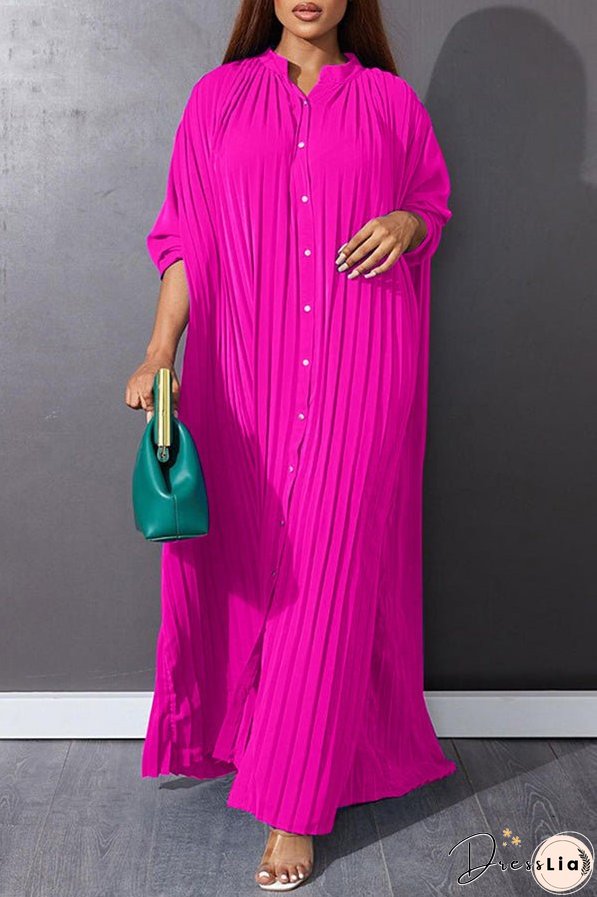 Trendy Pleated Smock Maxi Dress
