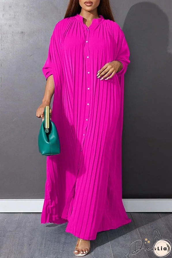 Trendy Pleated Smock Maxi Dress
