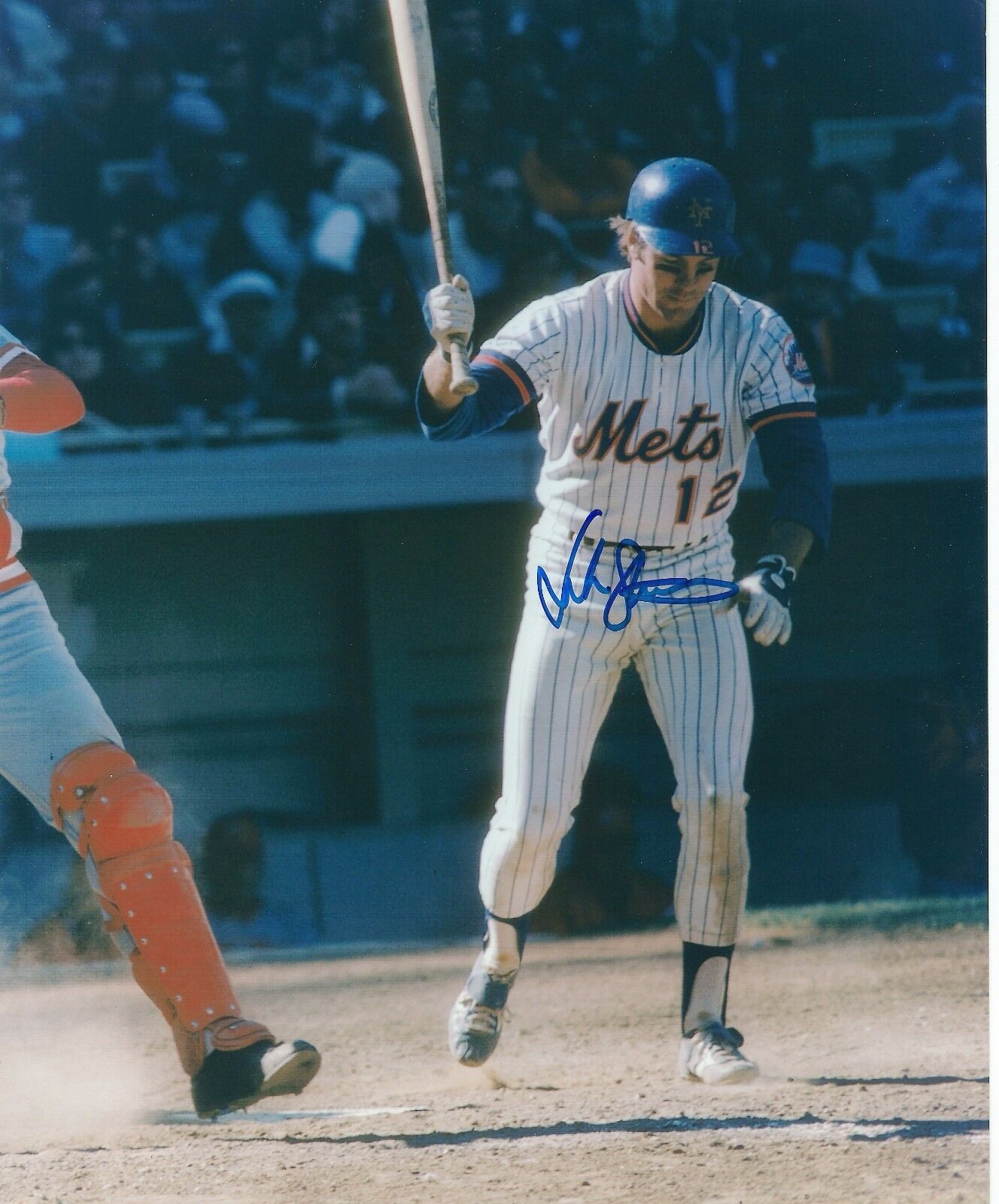 Autographed John Stearns New York Mets 8x10 Photo Poster painting - COA