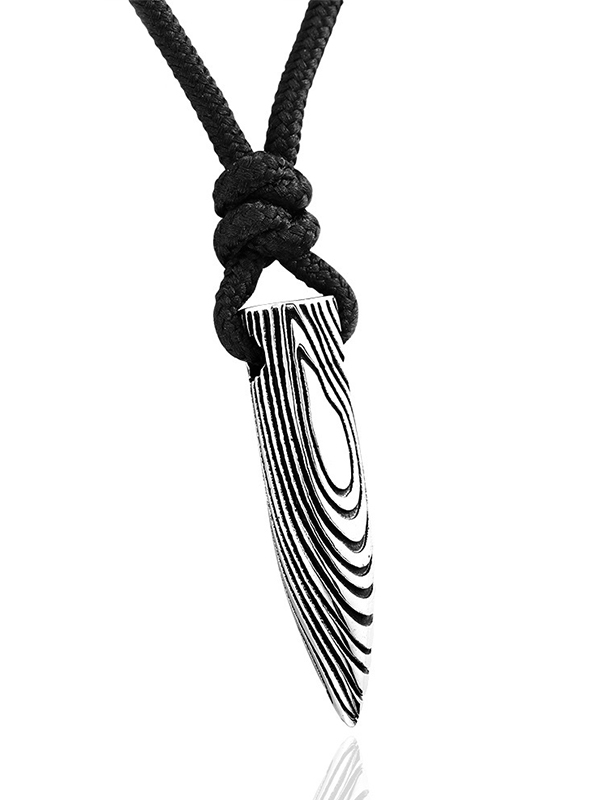 Titanium Steel Bullet Pendant Necklace