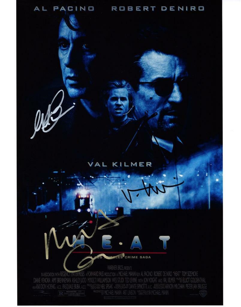 Al Pacino Robert DeNiro Val Kilmer signed 11x14 Pic autographed Photo Poster painting with COA