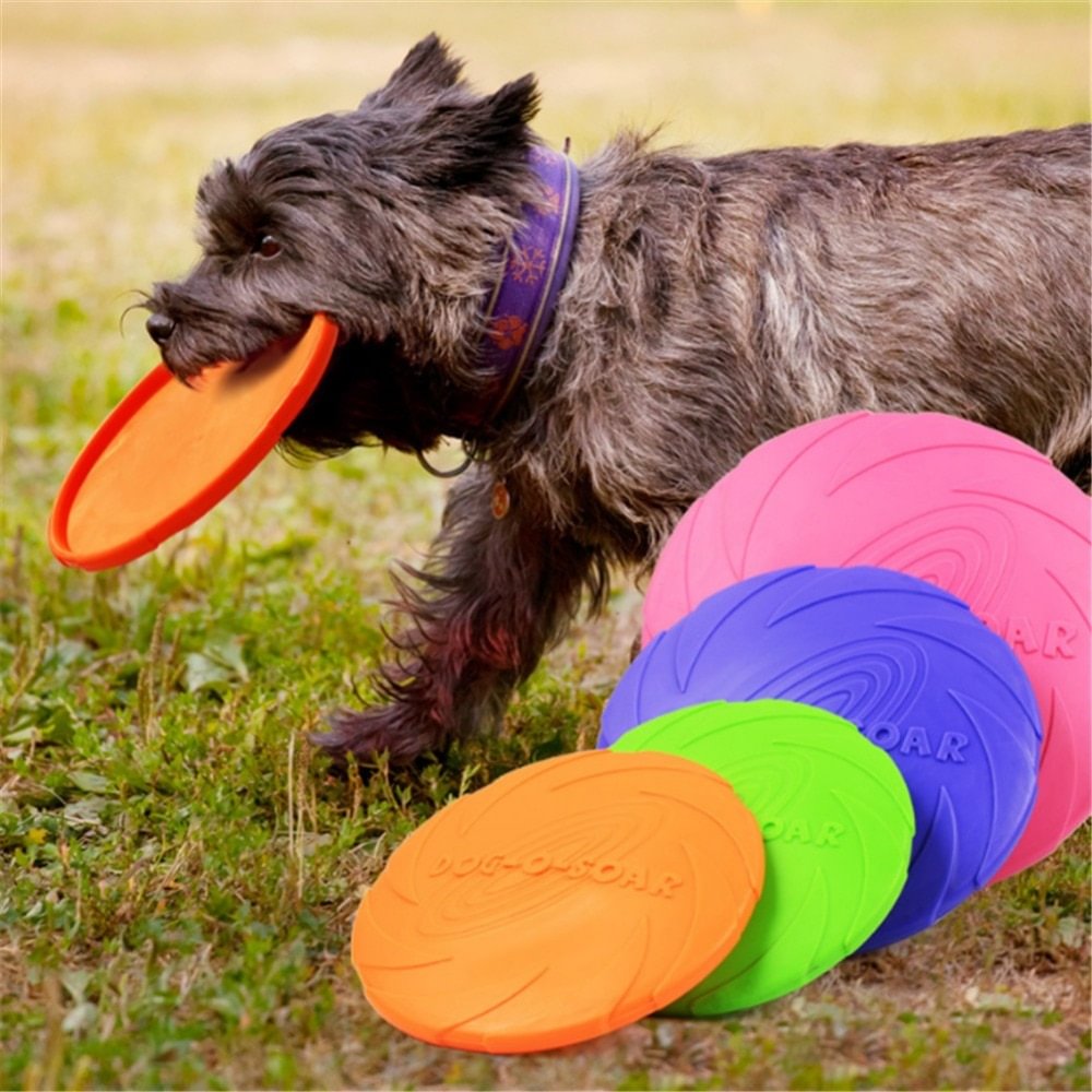 Rubber Dog Frisbee Pet Training Toy