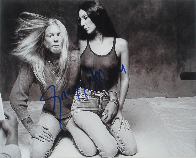 GREGG ALLMAN & CHER Signed Photo Poster painting The Allman Brothers wcoa