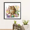 Diamond Painting-DIY Crystal Rhinestone Cat in The Nest