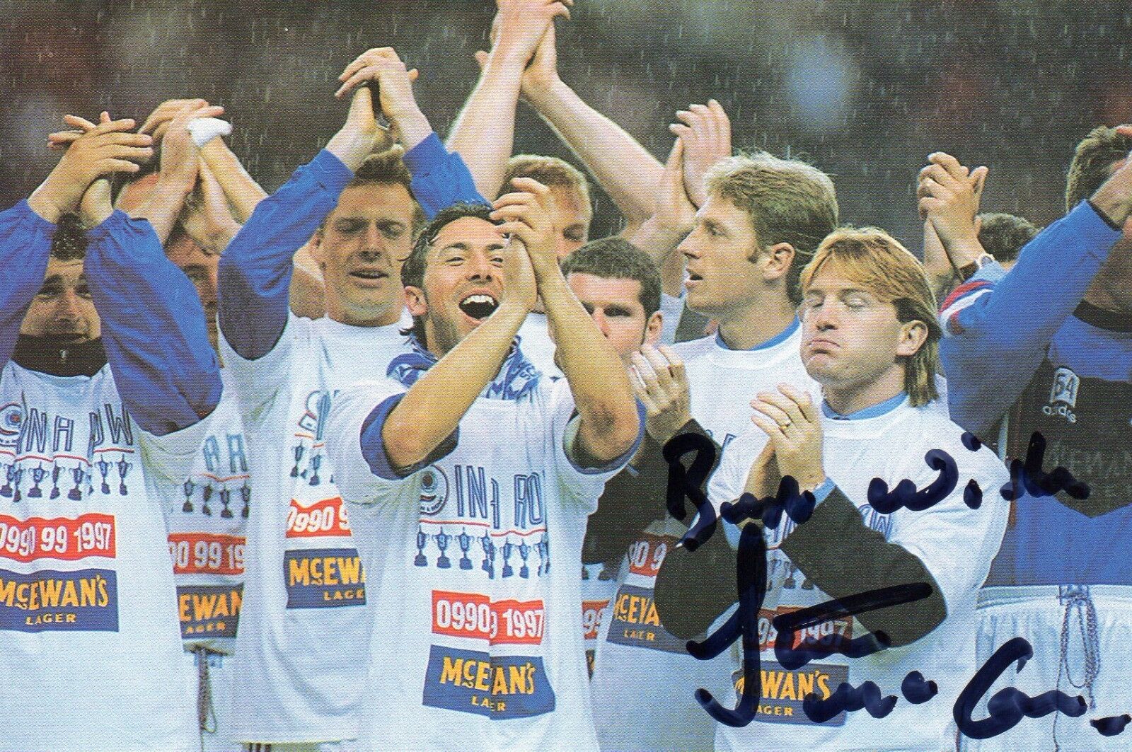 STUART McCALL AUTOGRAPH GLASGOW RANGERS FOOTBALL