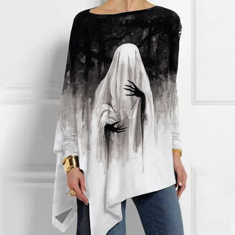 Ghost Crew Neck Casual Tunic