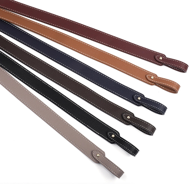 Suitable For H Family Food Basket Wide Shoulder Strap Shoulder Diagonal Lychee Pattern Underarm Bag Accessories Underarm Bag Replacement Pu Bag Strap