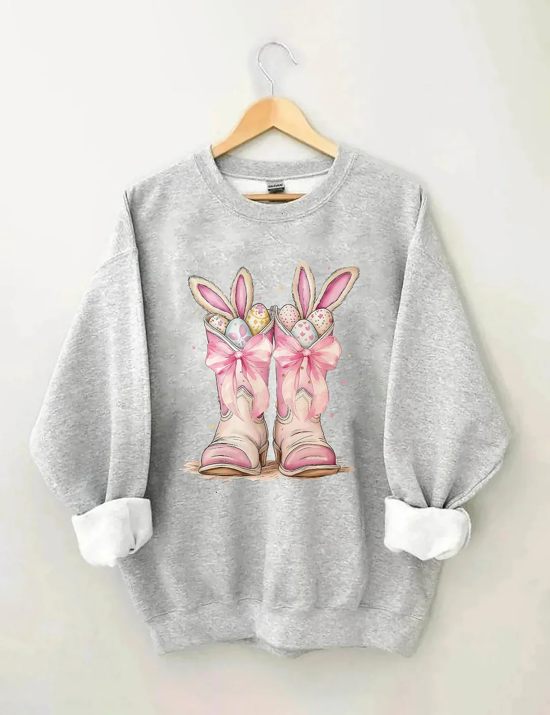  Cowboy Boots Easter Sweatshirt