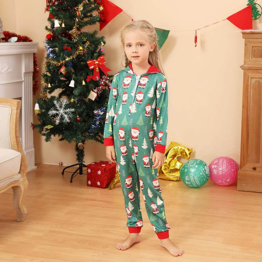 Santa Print Onesie Family Pajamas