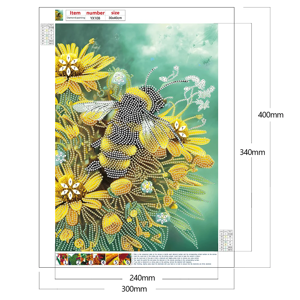 Special Shape Diamond Painting 30*40cm - Bee