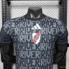 Player Version 26/27 River Plate Away Black with All-Over Letter Print Jersey