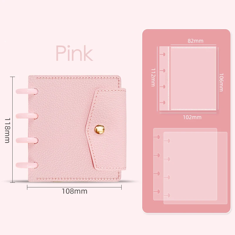 Fromthenon Storage Album Photo Mushroom Holes Loose Leaf Album Chase The Star 4 Inch 1 Grid  Notebook Card Storage Supplies