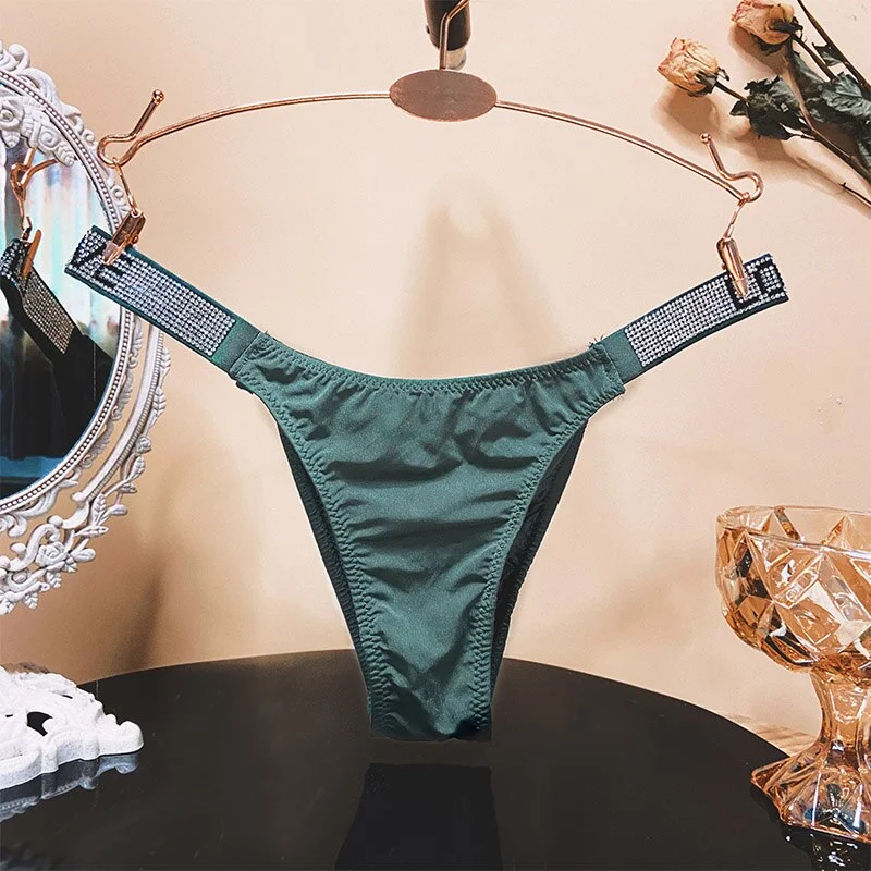 Women's Panties Sexy G-string Thong Bling Bling Crystal Waist Underwear Sexy Panties Female Underpants Pantys Intimates Lingerie