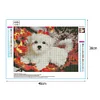 Diamond Painting-5D Full Round Drill White Dog
