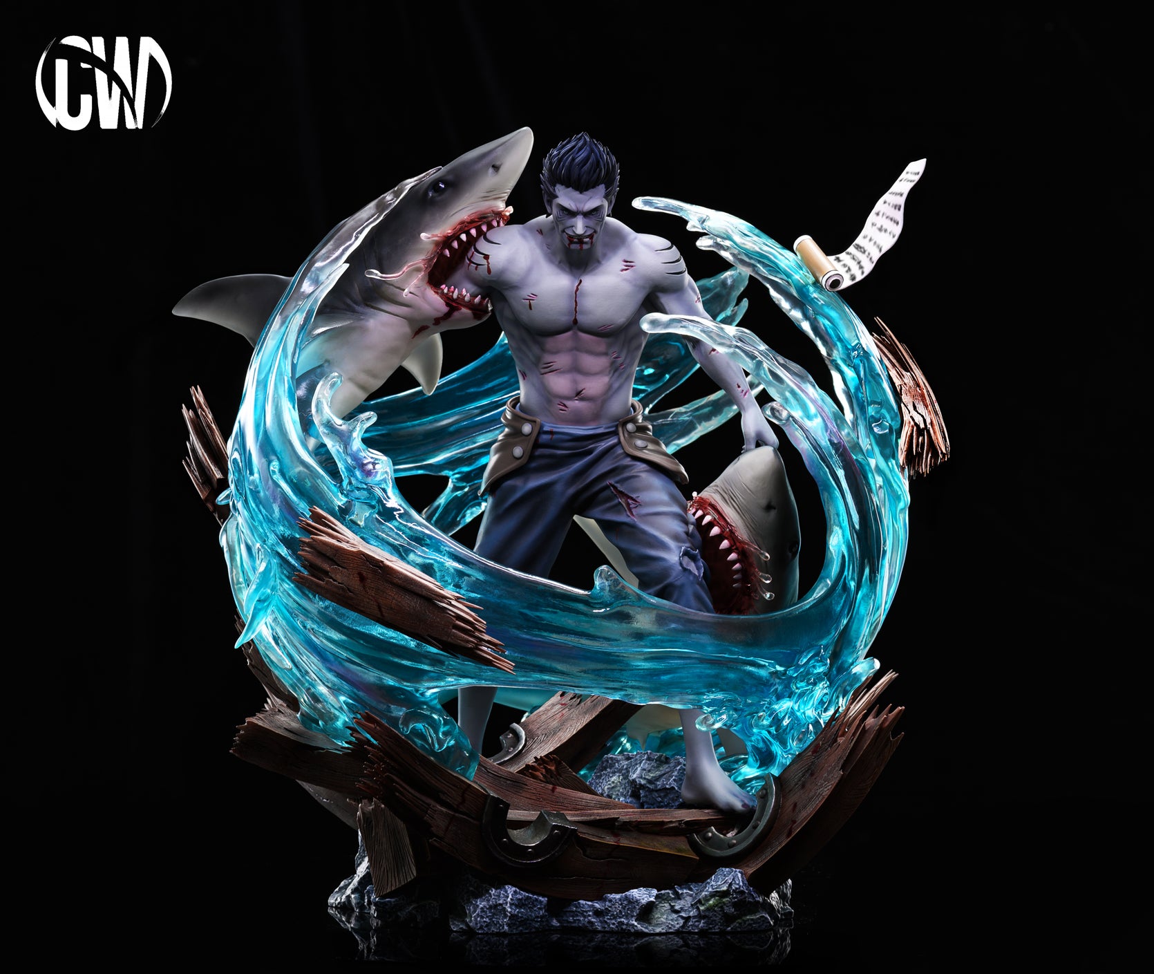 1/7 Scale Battle Damage Kisame Hoshigaki Naruto Resin Statue CW