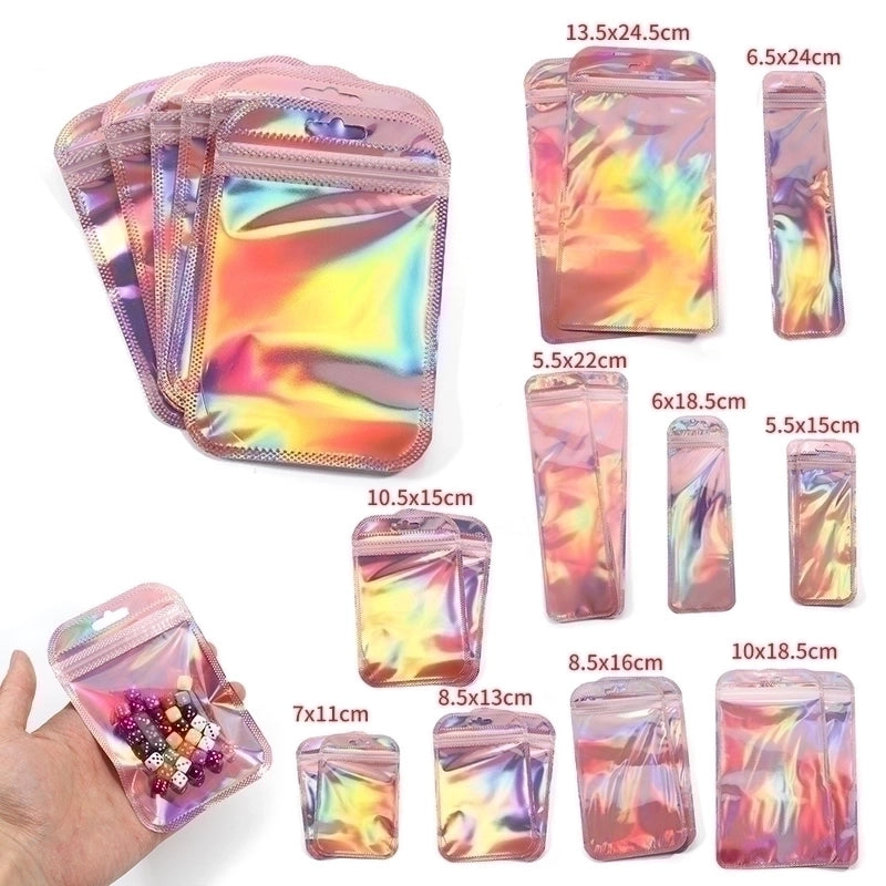Minimalist Gradient Color Plastic Printing Jewelry Packaging Bags