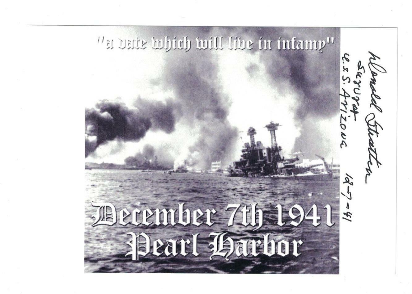 Donald Stratton Signed Autographed 4x6 Photo Poster painting Navy Pearl Harbor Survivor B