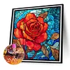 Diamond Painting-DIY Full Round Drill Stained Glass Rose