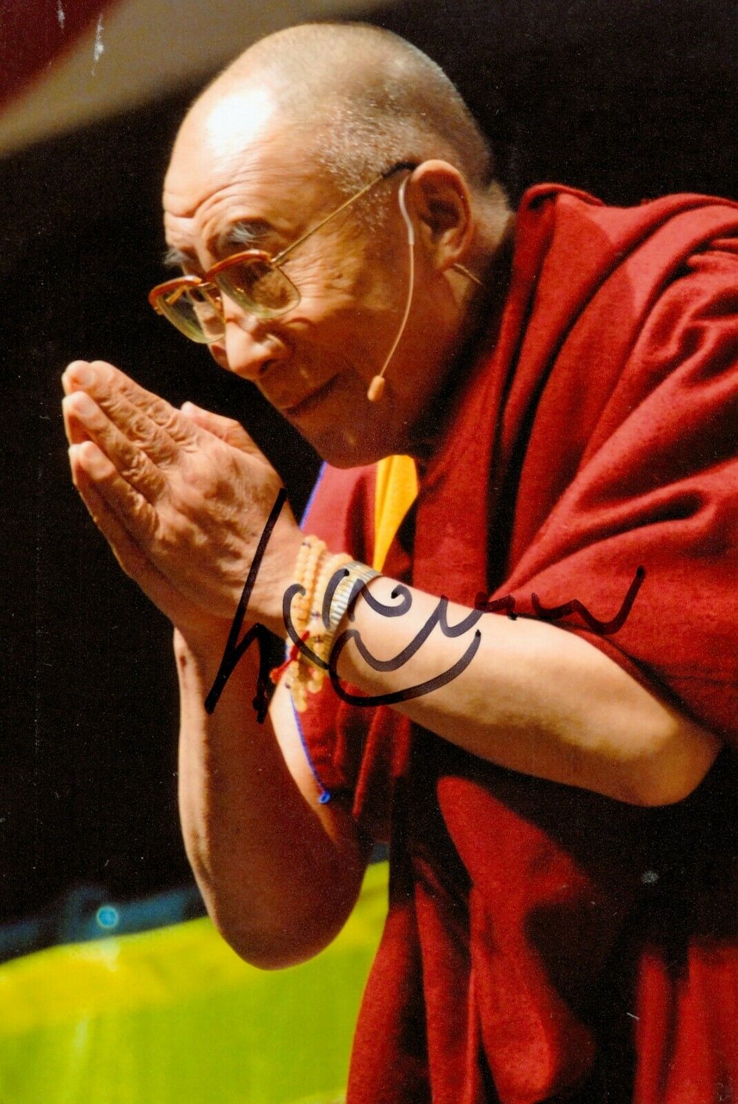 DAMAGED Tenzin Gyatso Signed 6x4 Photo Poster painting His Holiness Dalai Lama Autograph + COA