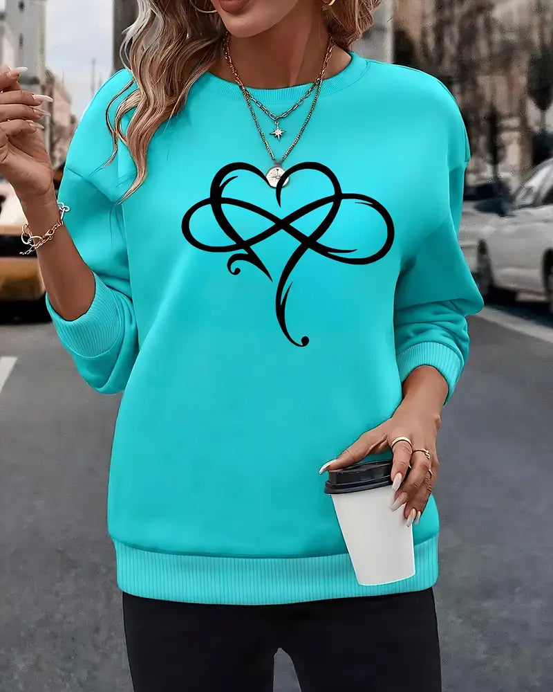 Unique printed long sleeve sweatshirt
