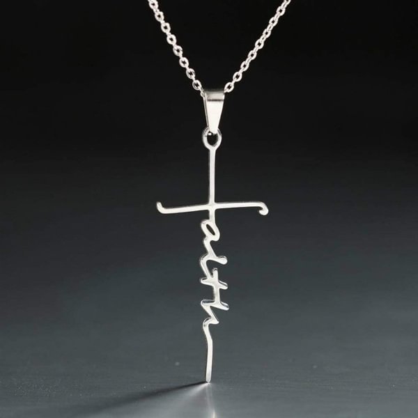 New product release/ 1 piece/Faith word stainless steel pendant earrings, good luck - Shop Trendy Women's Fashion | TeeYours
