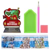 DIY Christmas Grinch Truck Diamond Painting Wooden Desktop Ornaments