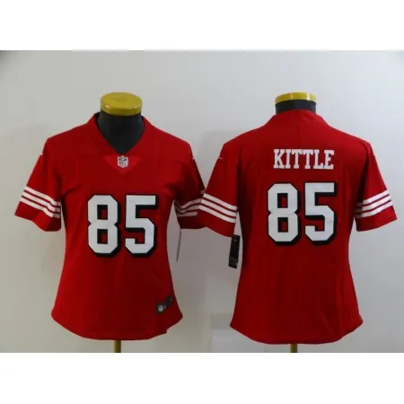 Women's San Francisco 49ers #85 George Kittle Red Stitched Jersey(Run Small) 49GF