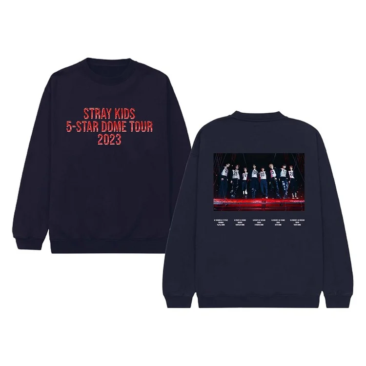 Stray Kids 2023 5-STAR Dome Tour Schedule Sweatshirt