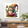 >SALE<5D DIY Full Round Drill Diamond Painting Blooming Gnome Art Home Decor 30x30cm