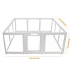 [US Local Warehouse] 12-Panel Clear Acrylic Indoor Dog Playpen 23.6 Inch-H Whelping Crate Kennel Cage Enclosure with Door Easy Assemble Pet Fence Transparent Pet Pen for Small Animals Bunny Rabbit Ferret