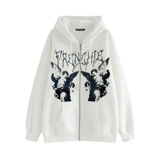 Uveng Uveng Autumn And Winter Hoodie Hoodie Women Add Velvet Add Thick Women Fashion Zipper Cardigan Women Korean Version Coat