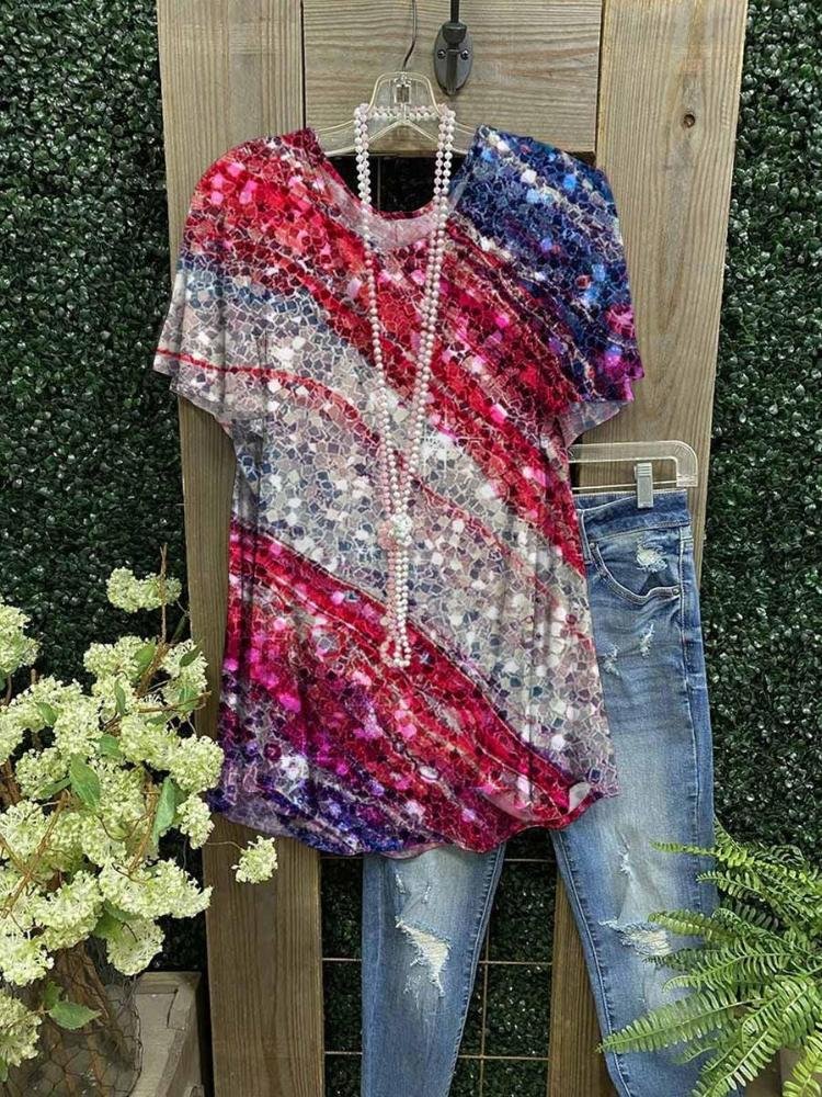 Women's Flag Art Casual Top
