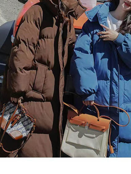 Women Long Sleeve Solid Zipper Loose Down Jacket Coats