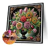 (Multi-Style)Dark Color Vase-Partial Special Shaped Diamond Painting 30*30CM