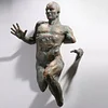 Antique sculpture on wall art bronze statue