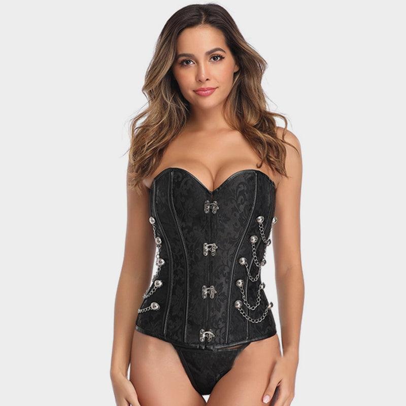 Metal Zipper Chain Corset