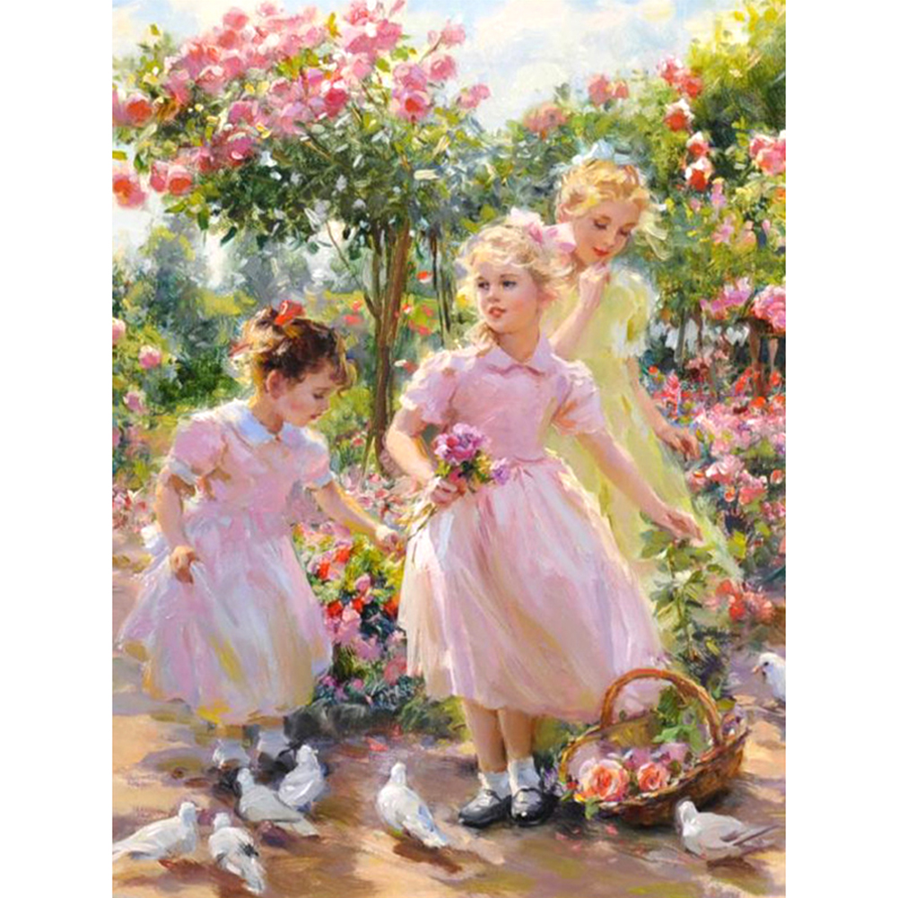 

Playing Girl - Round Drill Diamond Painting - 30*40CM, 501 Original